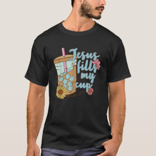Camiseta Jesucristo llena mi copa Cristo café Flor de la Bi