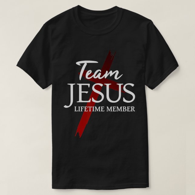 Camiseta Jesucristo, miembro del equipo de miembros de la f (Diseño del anverso)