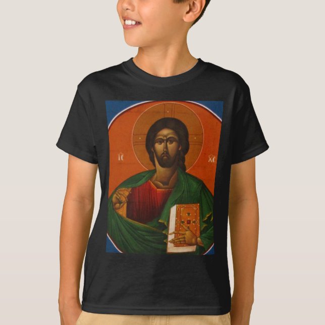 CAMISETA JESUCRISTO ORTODOXO GRIEGO DEL ICONO (Anverso)