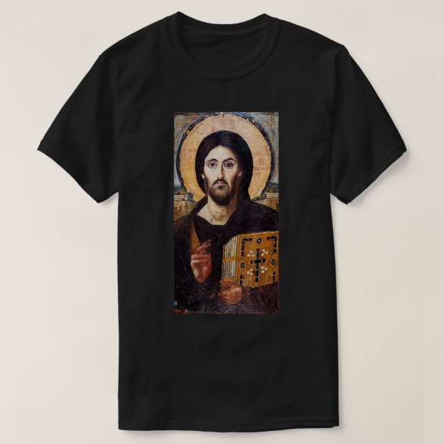 Camiseta Jesucristo Pantocrador Sinaí Cristiano Ortodoxo (Diseño del anverso)