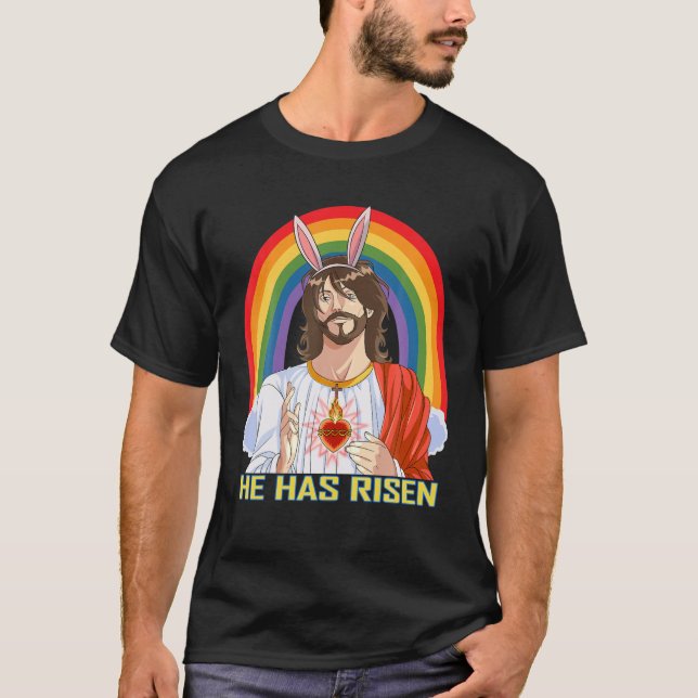 Camiseta Jesucristo Pascua Silly Rabbit Funny Religious C (Anverso)