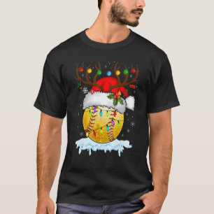 Camiseta Jesucristo, reno y Santa Hat Softball Mamá