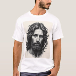 Camiseta Jesucristo - Retrato de arte del carbón