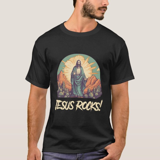 Camiseta Jesucristo Rockero (Anverso)