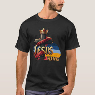 Camiseta Jesucristo Señor Rey Corona Cruz Fe Cristiana