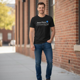 Camiseta Jesucristo siguiendo la fe bíblica cristiana