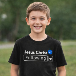Camiseta Jesucristo siguiendo la fe de la Biblia niños T-Sh