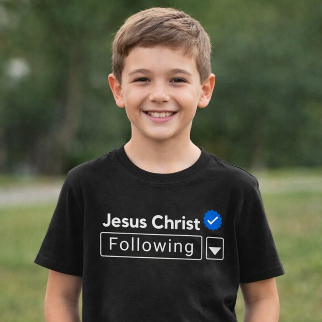 Camiseta Jesucristo siguiendo la fe de la Biblia niños T-Sh (Subido por el creador)
