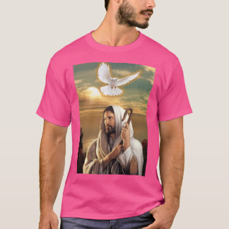 Camiseta Jesucristo Sunset con paloma blanca