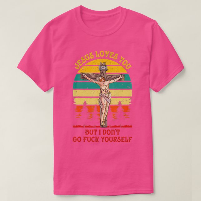 Camiseta Jesucristo te ama, pero no me gusta la cultura vin (Diseño del anverso)
