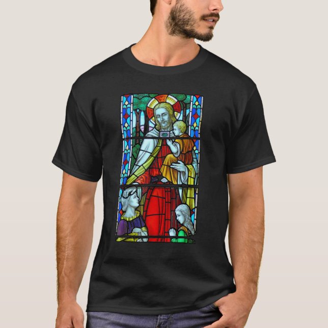 Camiseta Jesucristo Ventana de Cristal Mantenida Iglesia de (Anverso)
