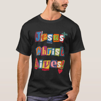 Camiseta Jesucristo vive para las artes cristianas de la es