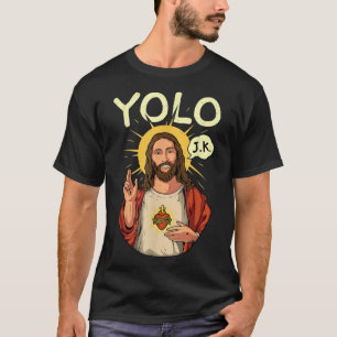 Camiseta Jesucristo YOLO JK Meme Divertido Cristiano Pascua