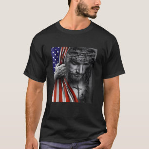 Camiseta Jesús 4 de Julio Bandera Americana Fe Cristiana Ch