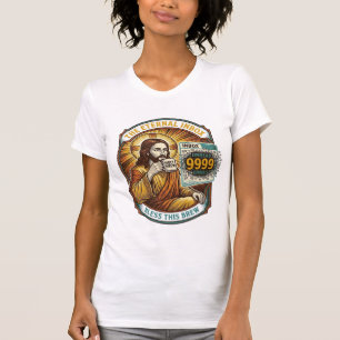 Camiseta Jesús 9999 correos electrónicos no leídos Bandeja 