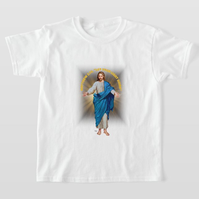 Camiseta Jesús adolescente deja que tu niño ligero brille c (Distribución)