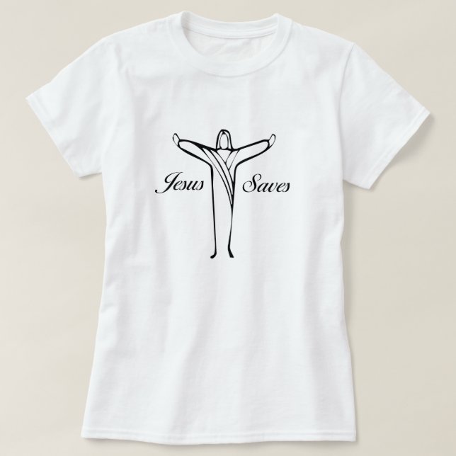 Camiseta Jesús ahorra (Diseño del anverso)