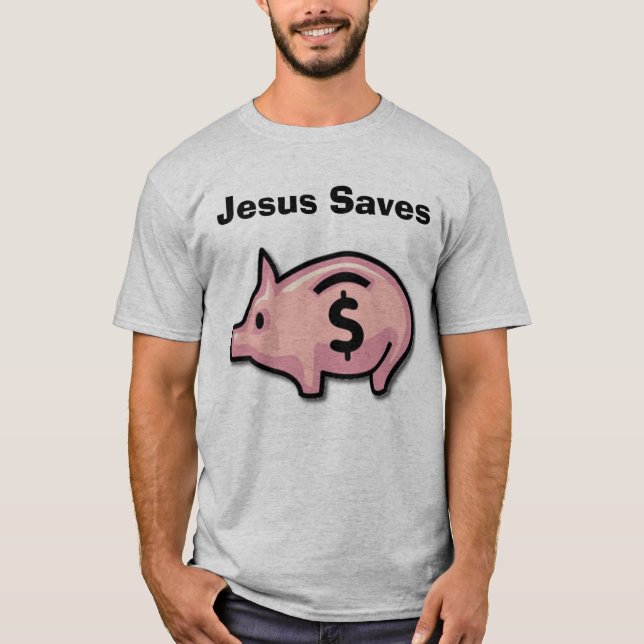 Camiseta Jesús ahorra (Anverso)