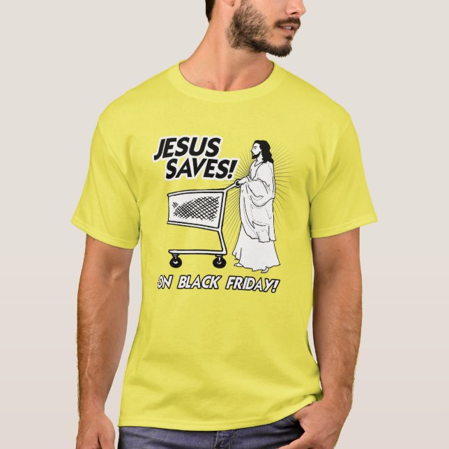 CAMISETA JESÚS AHORRA EL VIERNES NEGRO - .PNG (Anverso)