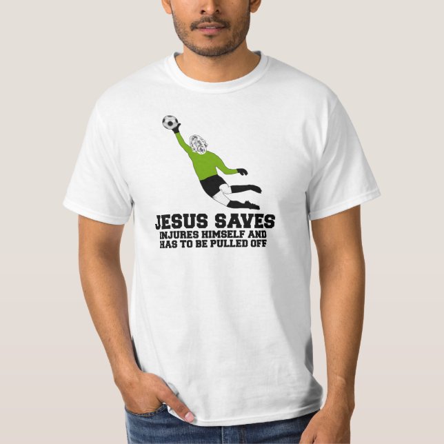 Camiseta Jesús ahorra fútbol (Anverso)