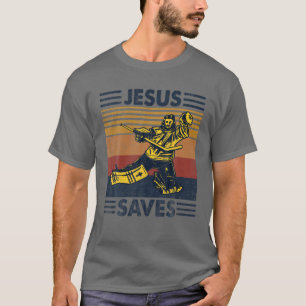 Camiseta Jesús Ahorra Hockey Sobre Hielo Goalie Deporte Ch