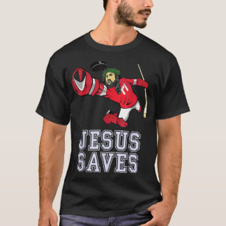 Camiseta Jesús Ahorra Hockey Sobre Hielo Goalie Deporte Chr
