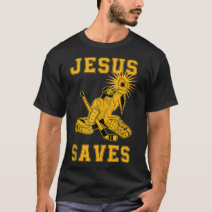 Camiseta Jesús Ahorra Hockey Sobre Hielo Goalie Deporte Chr