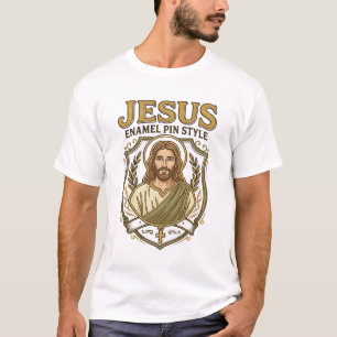 Camiseta Jesus Alfiler de Esmalte Estilo Jesus Alfiler de E
