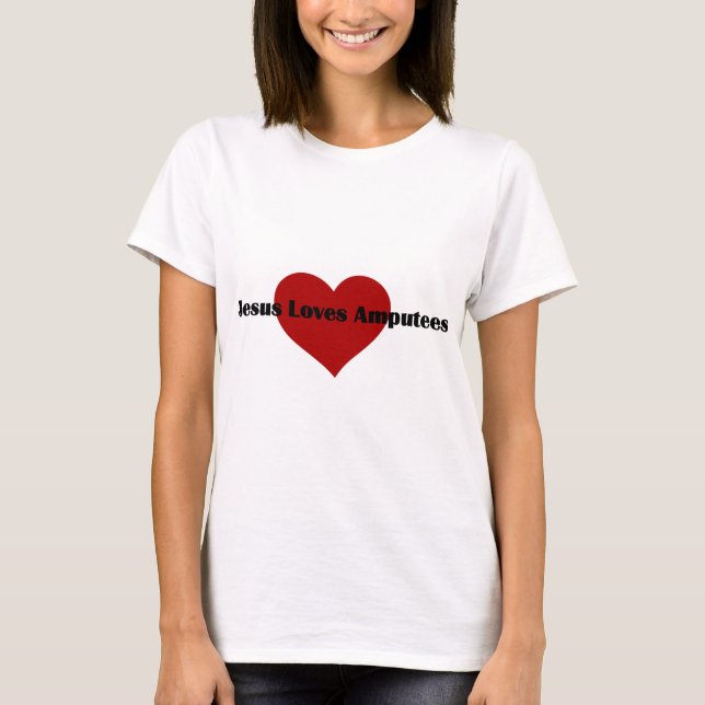 Camiseta Jesús ama a amputados (Anverso)