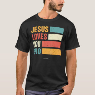 Camiseta Jesús ama a la Biblia Cristiana Bro Verse Religios