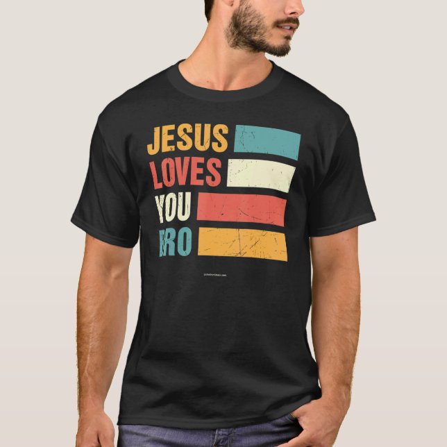 Camiseta Jesús ama a la Biblia Cristiana Bro Verse Religios (Anverso)