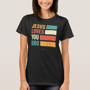 Camiseta Jesús ama a la Biblia Cristiana Bro Verse Religios