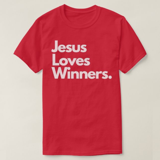 Camiseta Jesús ama a los ganadores (Diseño del anverso)