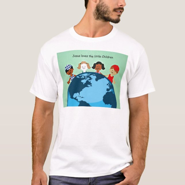 Camiseta Jesús ama a los niños pequeños. (Anverso)