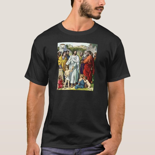 Camiseta Jesús ama a los pequeños niños (Anverso)