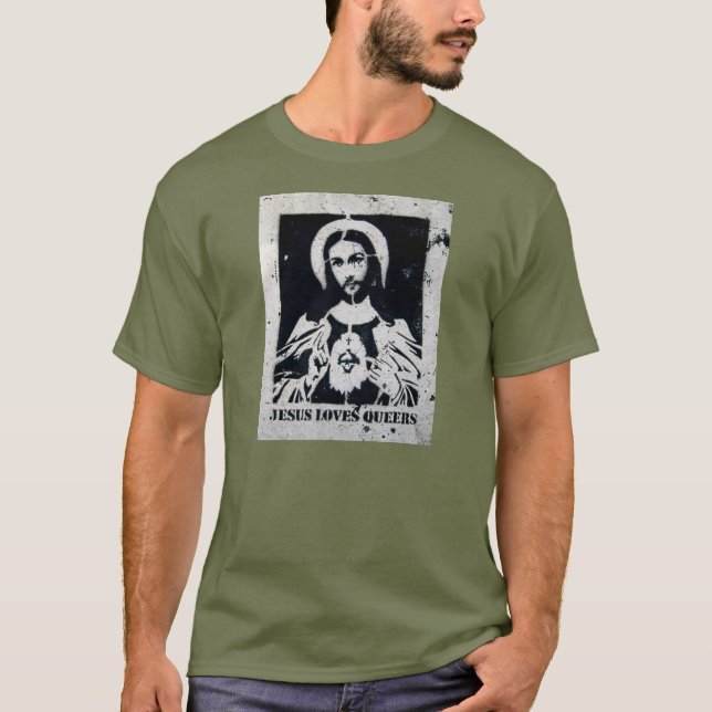 CAMISETA JESÚS AMA A MARICONES (Anverso)