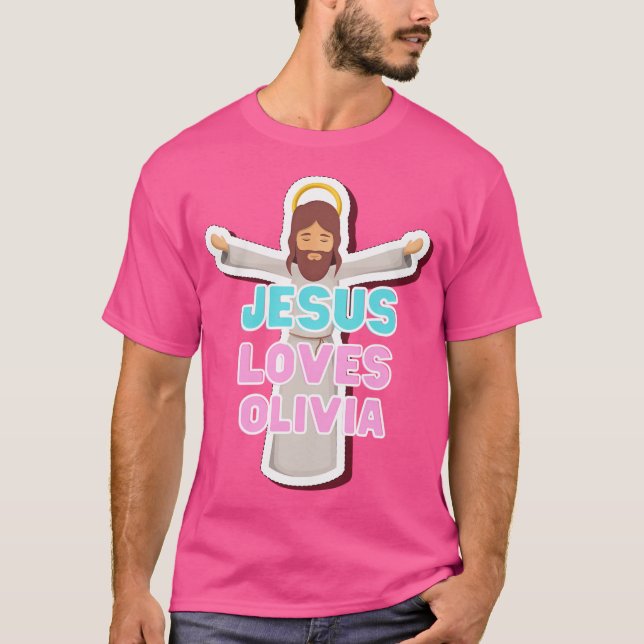 Camiseta Jesús ama a Olivia (Anverso)