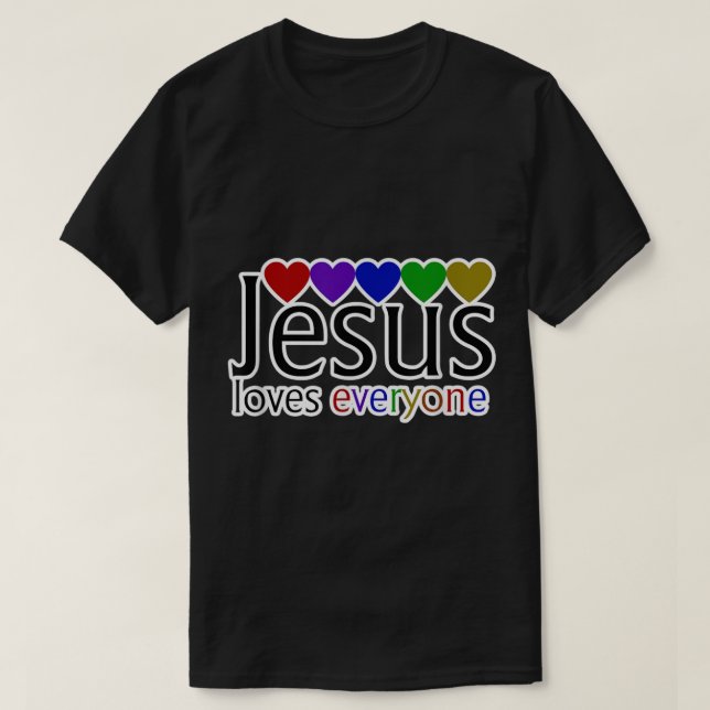 Camiseta Jesús ama a todos los camisas Jesús te ama (Diseño del anverso)