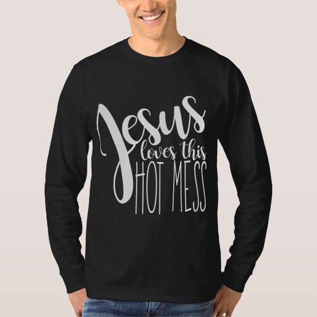 Camiseta Jesús ama este lío caliente (Anverso)