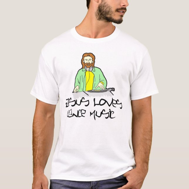 Camiseta Jesús ama música de danza (Anverso)