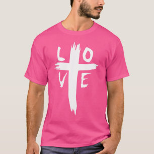 Camiseta Jesús amor cristiano cruza la Biblia religiosa Chu