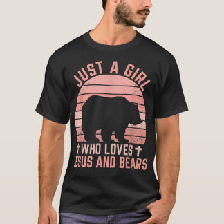 Camiseta Jesus And Bears - Christian Girl And Women