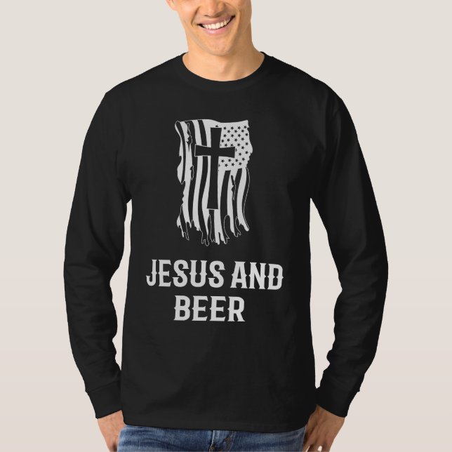 Camiseta Jesus and Beer Christian Beer Drink (Anverso)