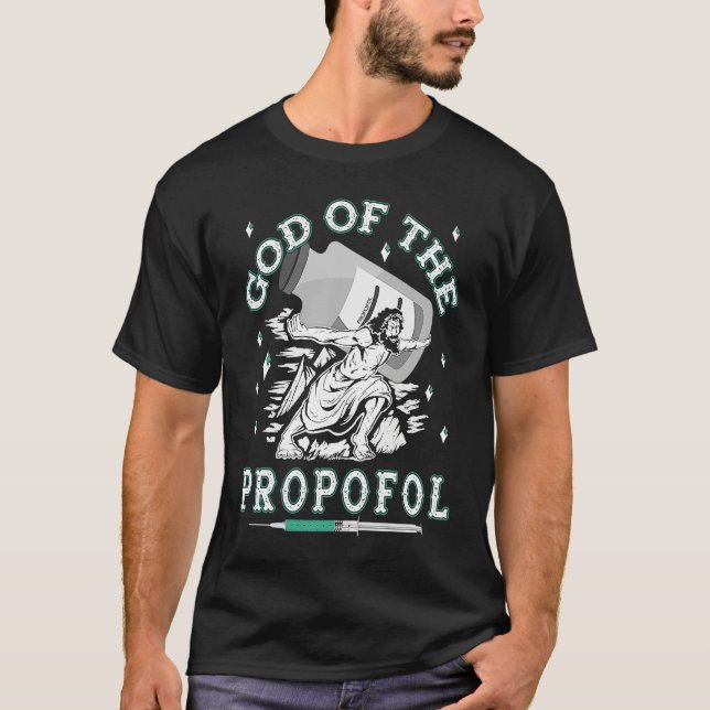 Camiseta Jesus and Propofol  crna Anesthesia  Anesthesiolog (Anverso)