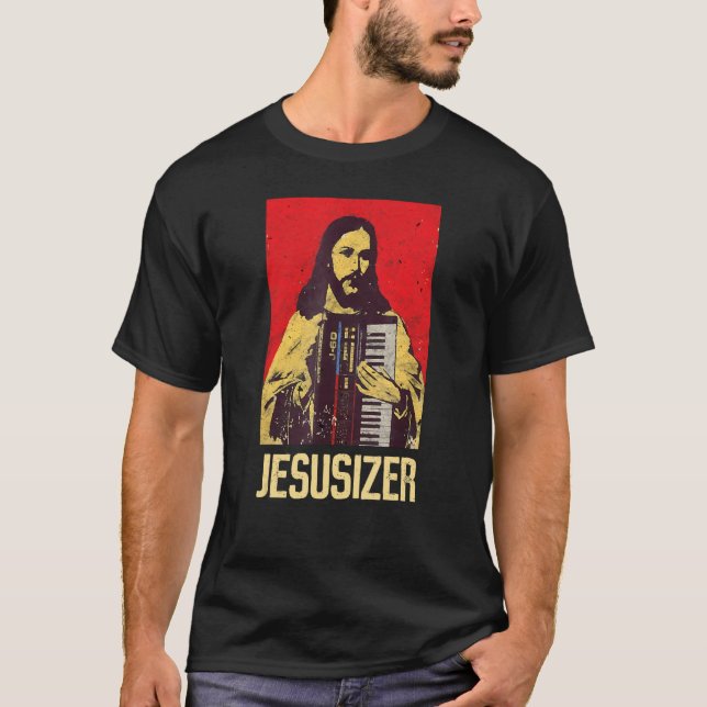 Camiseta Jesus and Synthesizer  Techno (Anverso)