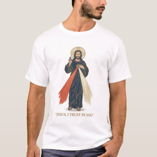 Camiseta Jesús Antiguo Confío en Ti Diseño Vectorial Religi