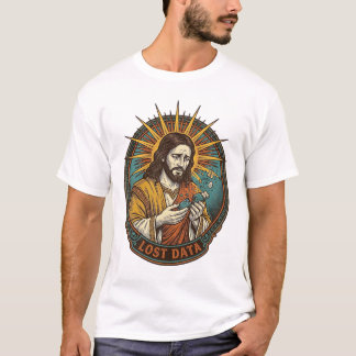Camiseta Jesús aplastó la unidad flash USB perdió datos hum