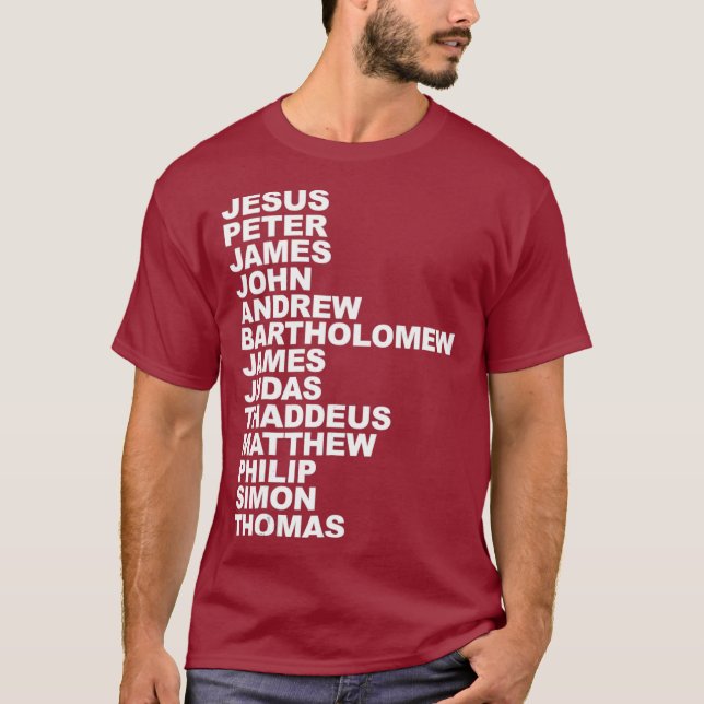 Camiseta Jesús Apóstol Jesús y los doce discípulos (Anverso)