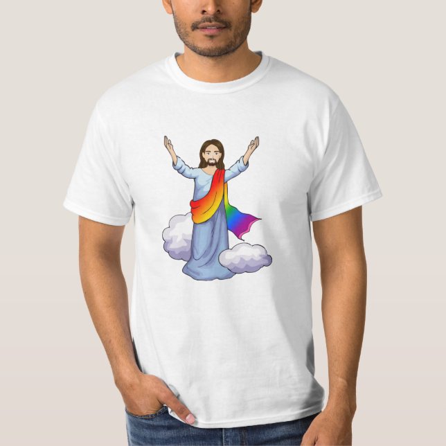 Camiseta Jesús Arcoíris (Anverso)
