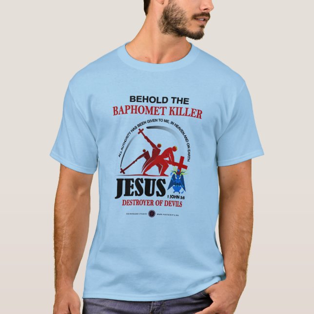 Camiseta JESÚS: Asesino de Baphomet (Anverso)